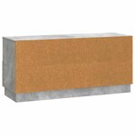 vidaXL Meuble TV Gris béton 102 x 34 5 x 47 cm Bois d'ingénierie