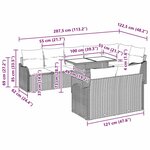 vidaXL Ensemble de canapé de jardin Manuel 9 Pièces Gris 100 x 55 x 73 cm