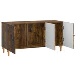 vidaXL Meuble TV 99 x 34 5 x 50 cm Chêne fumé Bois d'ingénierie