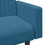 vidaXL Ensemble de canapés 2 Pièces bleu velours