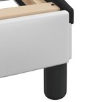 vidaXL Lit avec matelas Zadar blanc et noir 200x200 cm similicuir