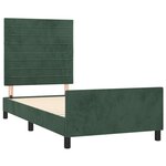 vidaXL Cadre de lit sans matelas vert foncé 100x200 cm velours