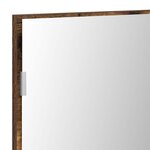 vidaXL Miroir Montage mural Marron 80 x 37 cm Verre et Bois Ingénierie