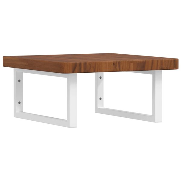 vidaXL Étagère de vasque murale acier et bois de chêne massif