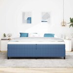 vidaXL Cadre de lit Bleu 200 x 200 cm Tissu en velours côtelé