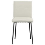 vidaXL Chaises à manger lot de 2 Crème Velours