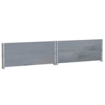 vidaXL Jardinière gris 100x100 cm bois de pin massif