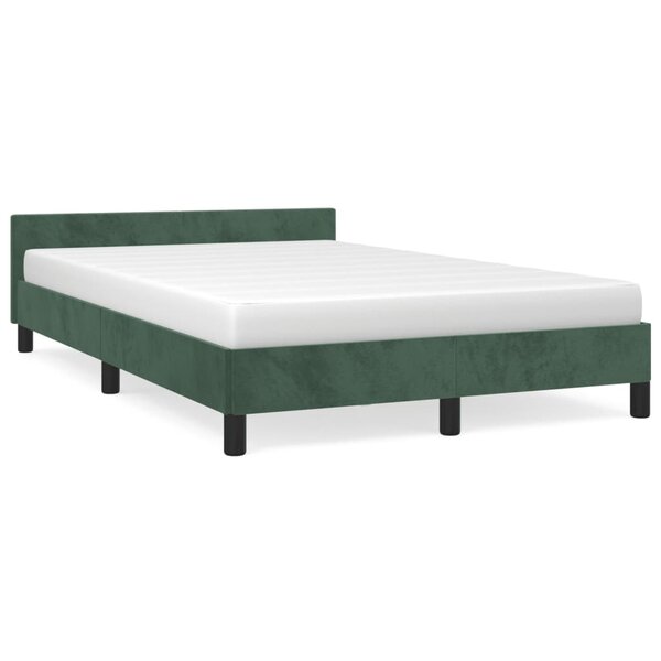 vidaXL Cadre de lit sans matelas vert foncé 120x190 cm velours