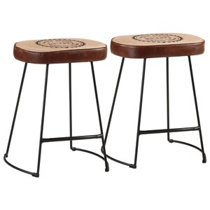 vidaXL Tabourets de bar lot de 2 marron foncé 40x29 5x53 cm