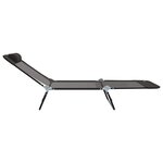 vidaXL Chaise longue pliante Noir 182 x 55 x 85 5 cm Textilène