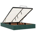 vidaXL Cadre de lit ottoman sans matelas vert foncé 140x200 cm velours