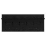 vidaXL Porte-manteau mural avec étagère Chêne noir 100 x 40 x 12 cm