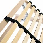 vidaXL Lit à lattes Marron 70 x 190 cm Bois de hêtre massif