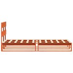 vidaXL Cadre de lit sans matelas cire marron 90x200 cm bois pin massif