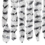 vidaXL Rideau anti-mouches gris clair et gris foncé 56x200 cm chenille