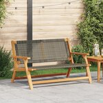 vidaXL Banc de jardin gris 122x76x73 5 cm en bois massif d'acacia