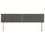 vidaXL Têtes de lit 2 Pièces Gris foncé 80x5x78/88 cm Velours