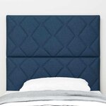 vidaXL Tête de Lit en Tissu avec tête de lit Bleu 90 cm tissu