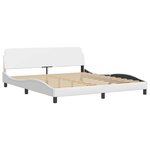 vidaXL Cadre de lit Dover blanc 180x200 cm similicuir
