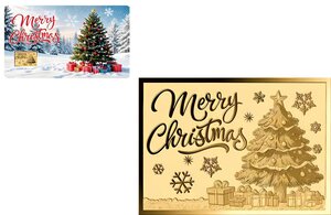 Monnaie CHRISTMAS TREE 1/1000 Oz Or 3000 Francs Chad