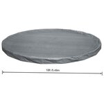 Bestway Couverture de piscine Ø5 49 m Rond Polyester Gris