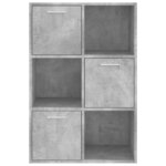 vidaXL Armoire de rangement Gris béton 60x29 5x90 cm Bois d'ingénierie
