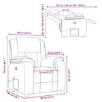 vidaXL Fauteuil de massage inclinable Gris clair Tissu
