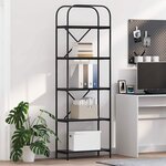 vidaXL Étagère Chêne noir 60 x 30 x 183 cm Bois d'ingénierie