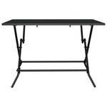 vidaXL Table de jardin pliable anthracite 110x80x72 cm maille d'acier