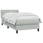 vidaXL Sommier à lattes de lit et matelas gris clair 80x220 cm velours