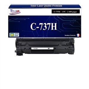 T3AZUR - Toner compatible avec Canon 737H pour Canon LBP-151DW  MF-211  MF-212w  MF-216n Noir - 2 400p