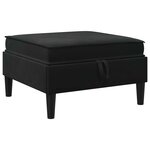 vidaXL Pouf avec Rangement Noir Velours