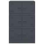 vidaXL Buffet anthracite 67x39x107 cm acier