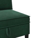 vidaXL Ensemble de meubles pour le salon 4 Pièces Vert foncé Velours