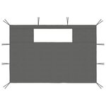vidaXL Parois latérales de belvédère avec fenêtres 2 Pièces Anthracite