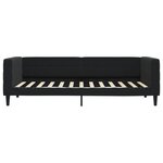 vidaXL Lit de jour avec gigogne sans matelas noir 90x200 cm