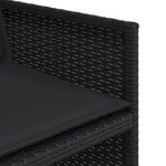 vidaXL Ensemble à manger de jardin 15 Pièces coussins noir résine tressée
