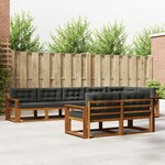 vidaXL Ensemble de canapés d'extérieur 8 pc Naturel et Anthracite