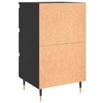 vidaXL Tables de chevet 2 Pièces noir 40x35x69 cm bois d’ingénierie