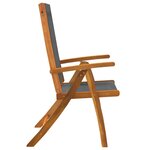 vidaXL Ensemble à manger de jardin 9Pièces bois d'acacia solide textilène