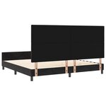 vidaXL Cadre de lit avec tête de lit Noir 200 x 200 cm Velours