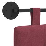 vidaXL Tête de lit suspendue Bordeaux Tissu