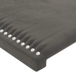 vidaXL Tête de lit à LED Gris foncé 144x5x78/88 cm Velours