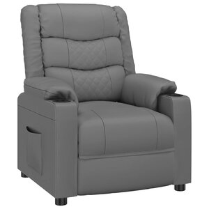 vidaXL Fauteuil inclinable Gris Similicuir