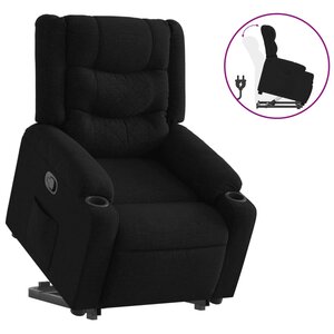 vidaXL Fauteuil inclinable noir tissu