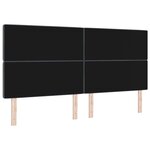 vidaXL Tête de lit LED avec tête de lit Gris foncé 200 cm Polyester