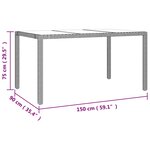 vidaXL Ensemble de bistro de jardin 7 Pièces coussins beige poly rotin