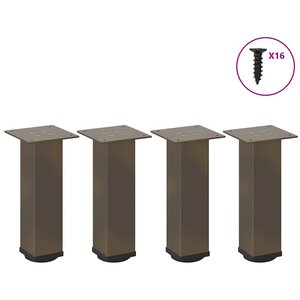 vidaXL Pieds de table basse 4 pièces Acier naturel 30-32 cm Acier