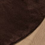 vidaXL Tapis de surface Rond HUARTE Marron Ø 120 CM Polyester