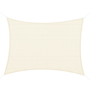 Voile d'ombrage rectangulaire 4 x 6 m toile solaire taud de soleil crème